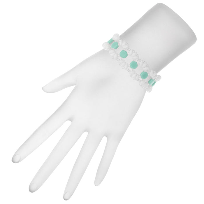 Retired - Lizzie Honeycomb Bracelet in Teal