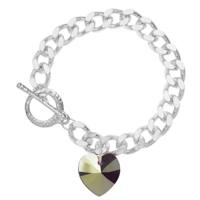 Austrian Crystal Heart Charm Bracelet (Reboot)