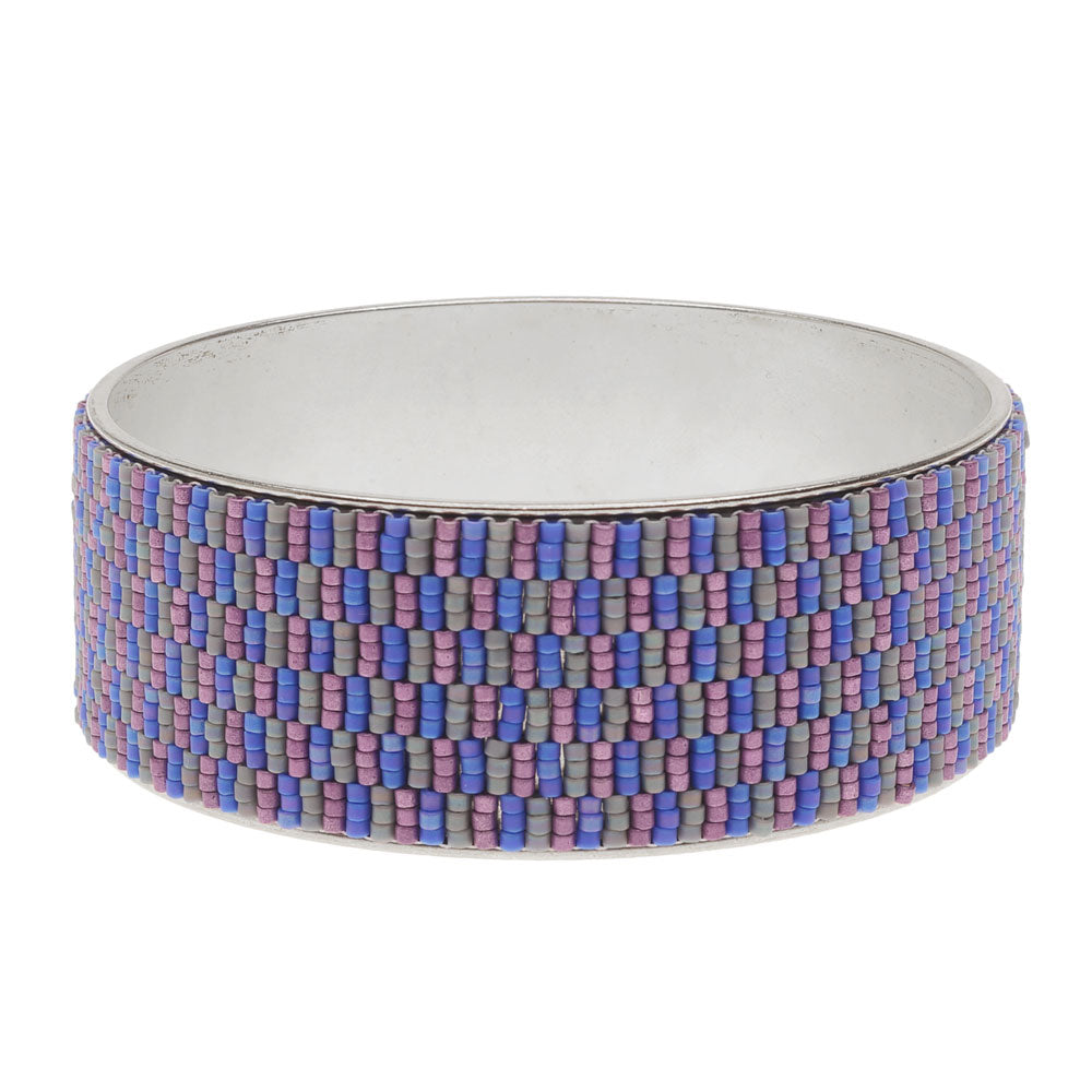Retired - Winter Flora Triple Drop Peyote Bangle