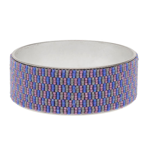 Retired - Winter Flora Triple Drop Peyote Bangle