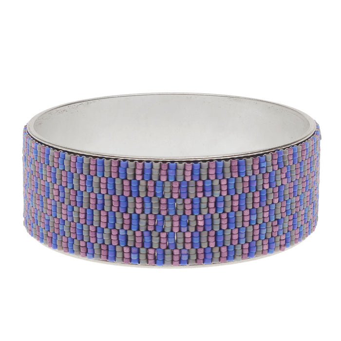 Retired - Winter Flora Triple Drop Peyote Bangle