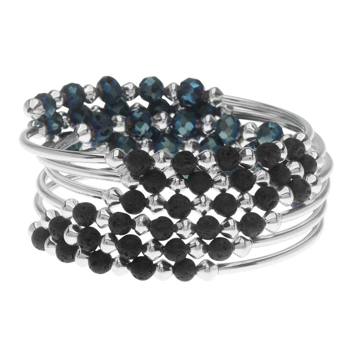 Pacific Lava Memory Wire Bracelet