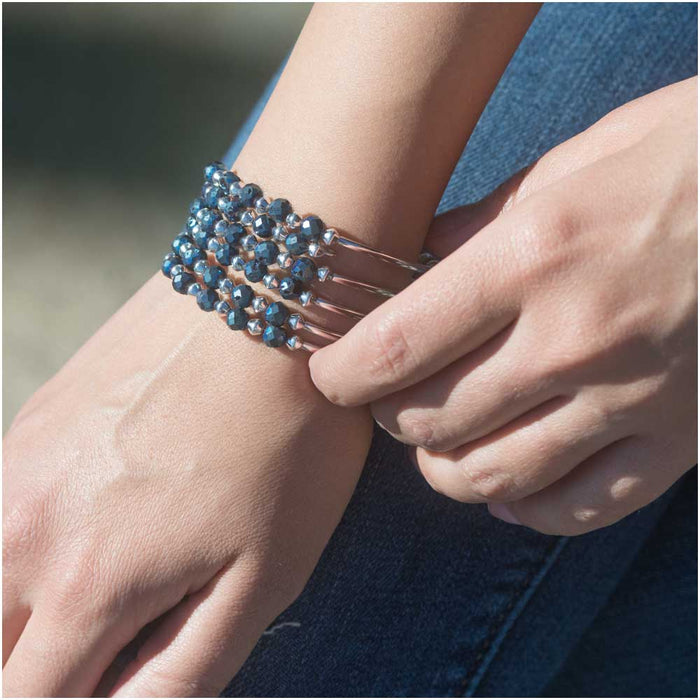 Pacific Lava Memory Wire Bracelet