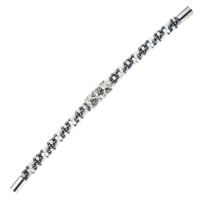 Retired - Snow Leopard Kumihimo Bracelet