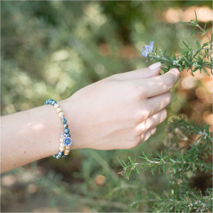 Retired - Dainty Druzy Memory Wire Bracelet