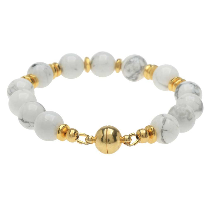 Antigua Beaches Bracelet in White Howlite