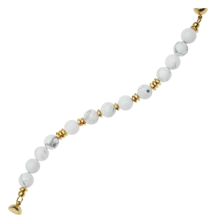 Antigua Beaches Bracelet in White Howlite