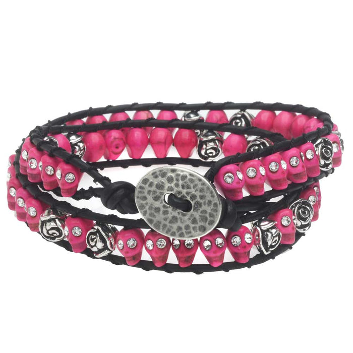 Retired - Punk in Pink Skull Bracelet