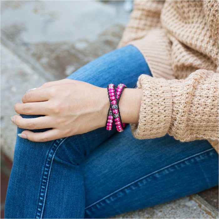 Retired - Punk in Pink Skull Bracelet