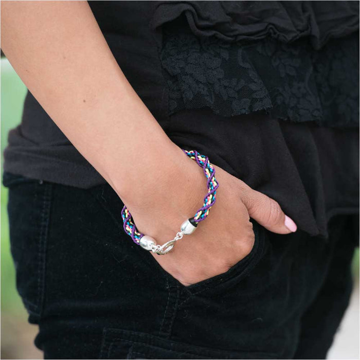 Retired - Bright Neon Nights Kumihimo Bracelet