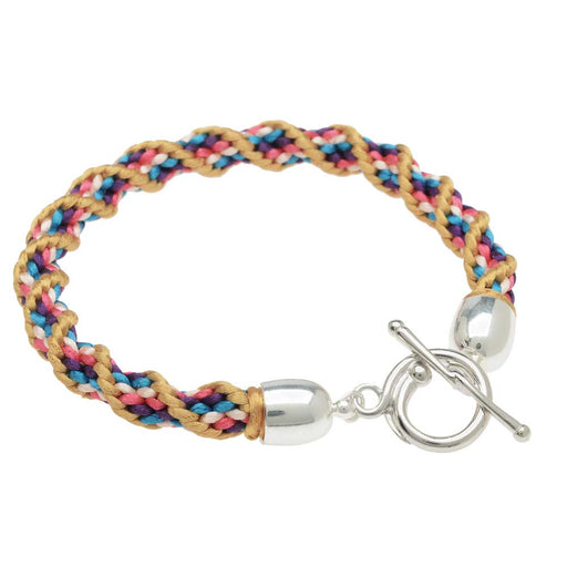 Retired - Rosy Gold Kumihimo Bracelet