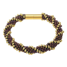 Mauve Meadow Kumihimo Bracelet