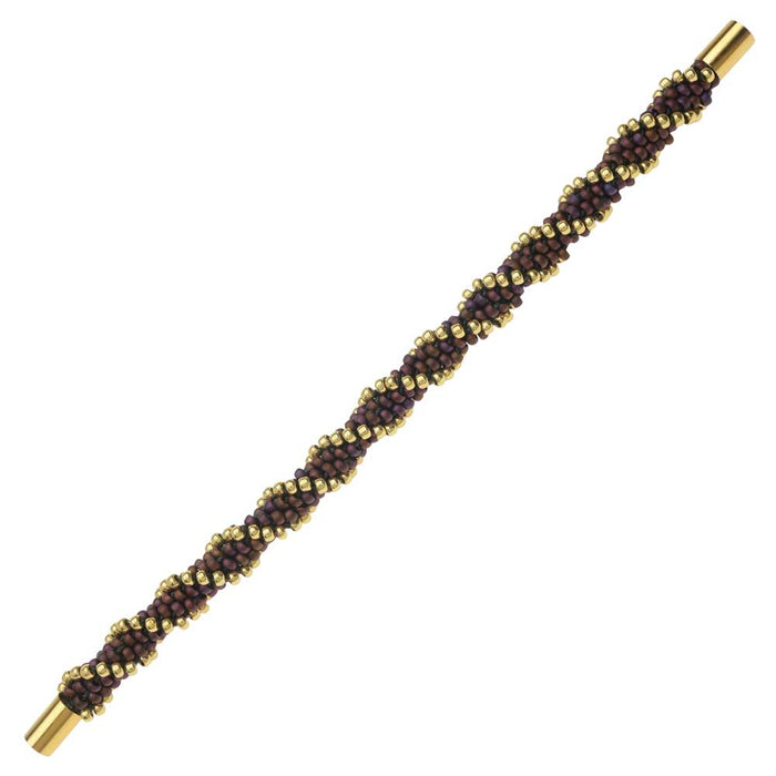 Mauve Meadow Kumihimo Bracelet