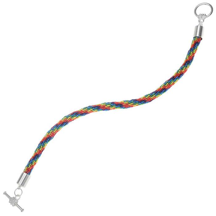 Rainbow 24 Warp Kumihimo Bracelet (Reboot)