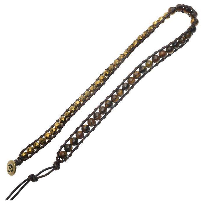 Retired - Two Tone Gemstone Wrapit Bracelet