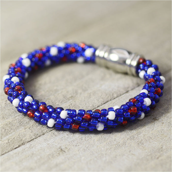 Team USA Kumihimo Bracelet