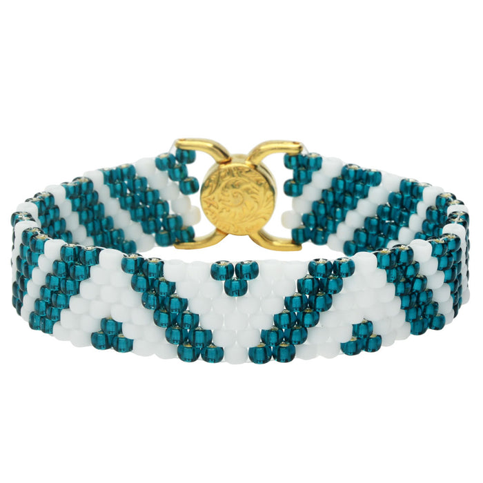 Tabitha Peyote Bracelet in Teal