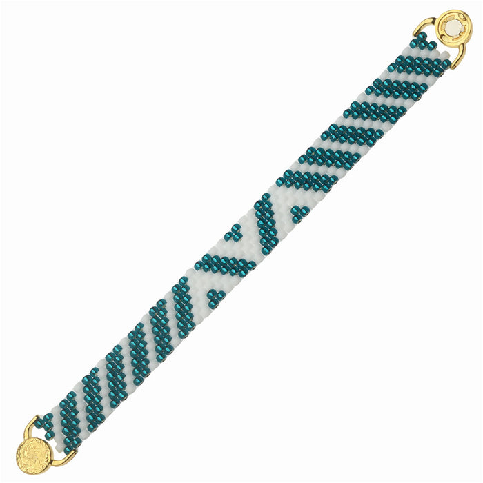 Tabitha Peyote Bracelet in Teal