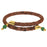 Boho Gemstone Cork Memory Wire Bangle