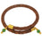 Boho Gemstone Cork Memory Wire Bangle