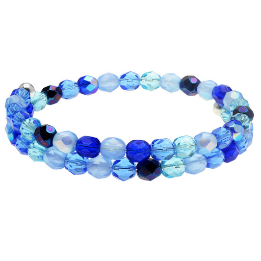 Retired - Ocean Blue Memory Wire Bracelet