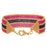 Raspberry Stripes Herringbone Bracelet