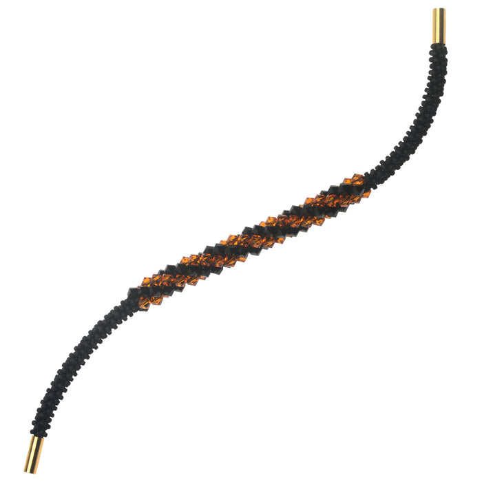 Glitzy Halloween Kumihimo Bracelet