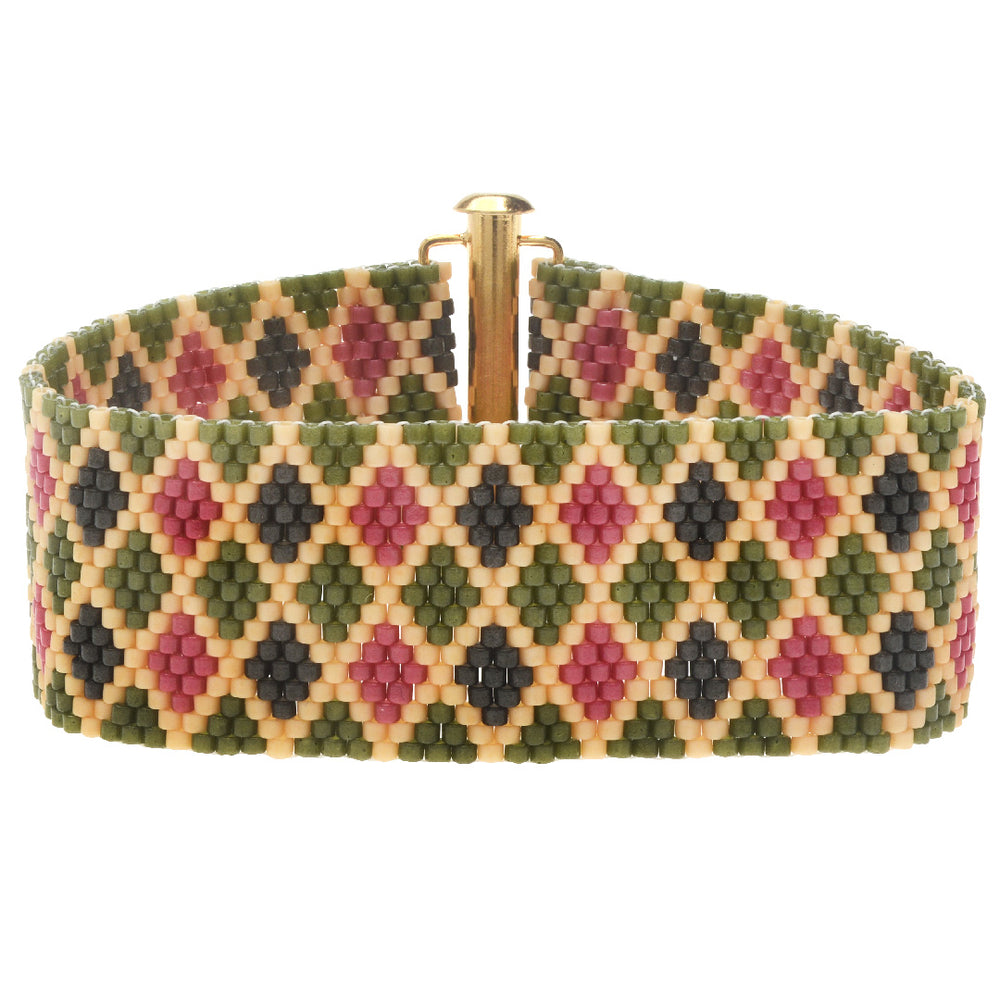 Autumn Argyle Peyote Bracelet