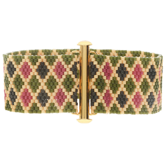 Autumn Argyle Peyote Bracelet
