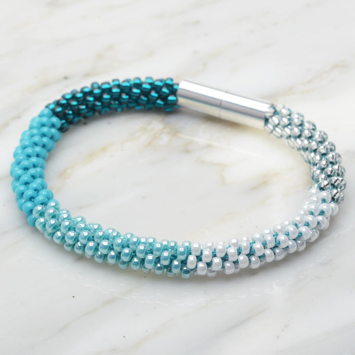 Talk to Me Teal Kumihimo Bracelet