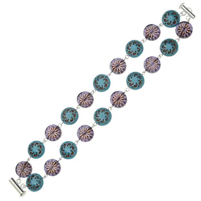 Retired - Aster Coin & Sepal Spiral Bracelet