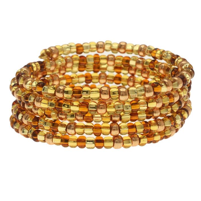 Royal Topaz Memory Wire Bracelet