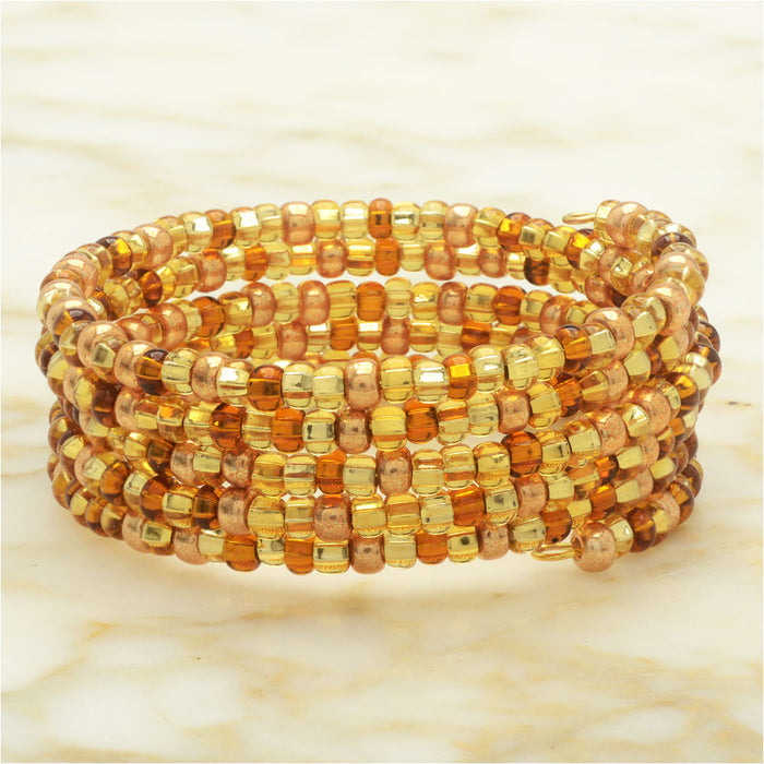 Royal Topaz Memory Wire Bracelet