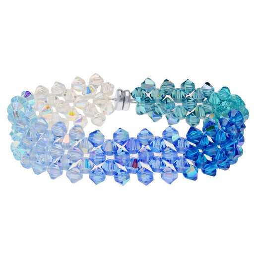 Right Angle Weave Blues Bracelet