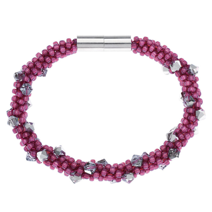Pink Rocker Kumihimo Bracelet