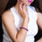 Pink Rocker Kumihimo Bracelet