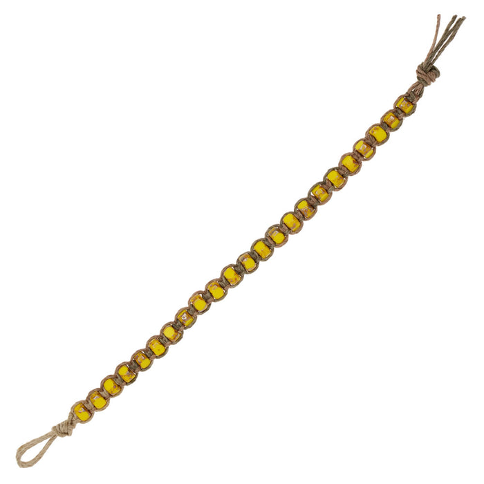 Sunny Yellow Hemp Macrame Bracelet