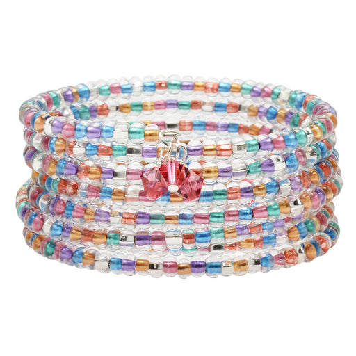 Mardi Gras Memory Wire Bracelet
