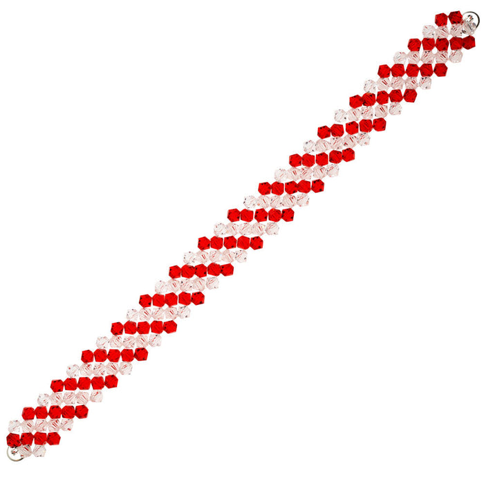 Candy Cane Right Angle Weave Bracelet
