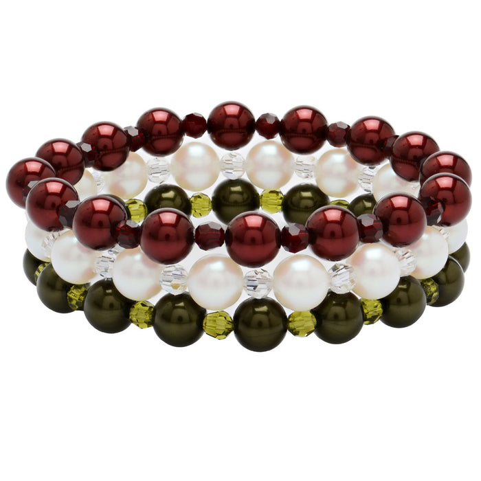 Trio of Holiday Stretch Bracelets