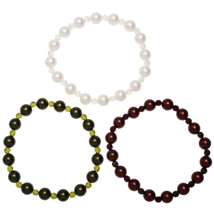 Trio of Holiday Stretch Bracelets