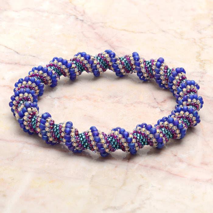 Stylish Peacock Cellini Spiral Bangle