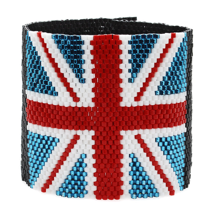 Union Jack Peyote Stitch Bracelet