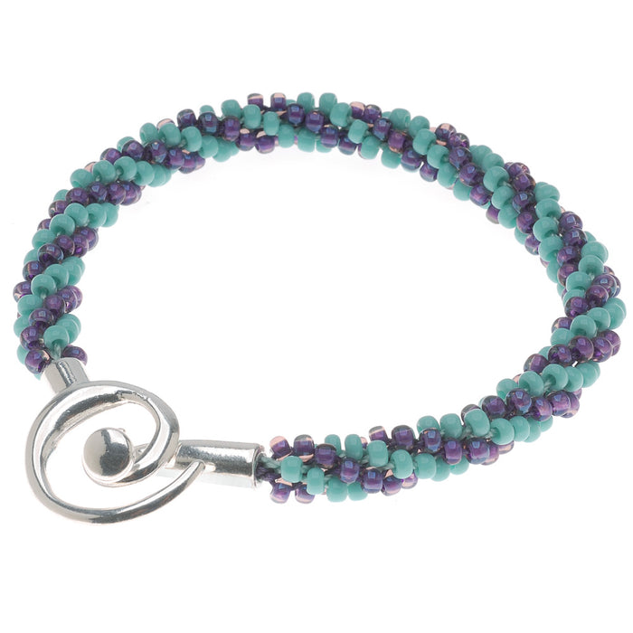Retired - Spiraling Beaded Kumihimo Bracelet