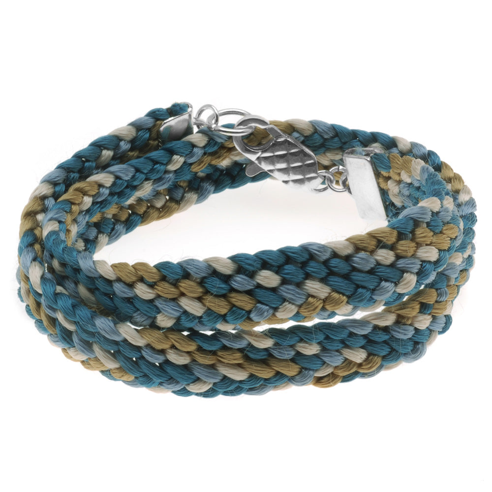 Retired - Chino Kumihimo Flat Braid Wrap Bracelet