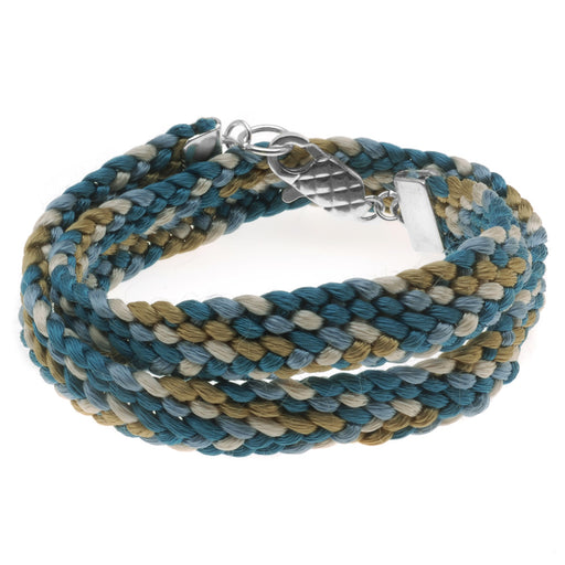Retired - Chino Kumihimo Flat Braid Wrap Bracelet