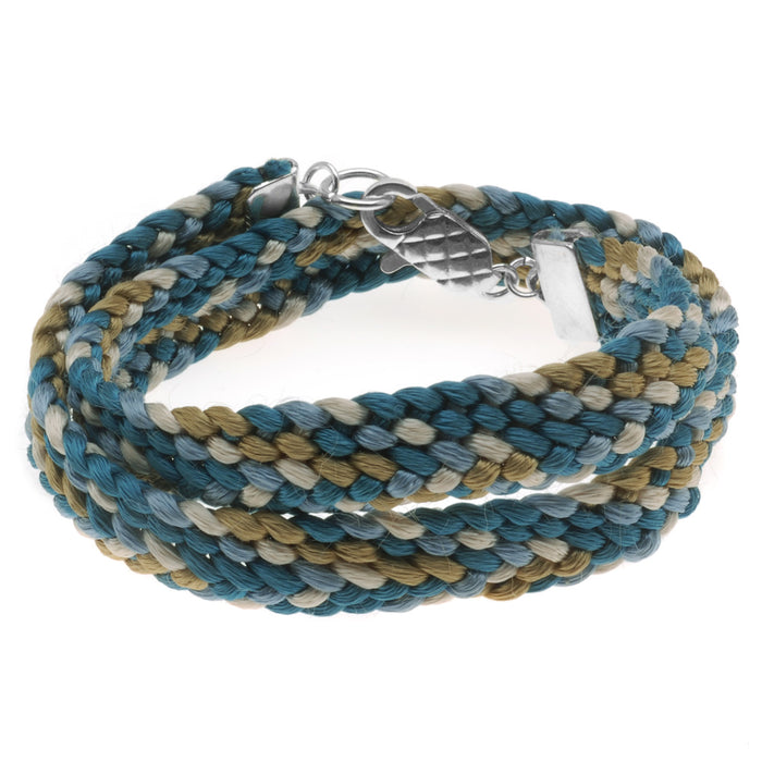 Retired - Chino Kumihimo Flat Braid Wrap Bracelet