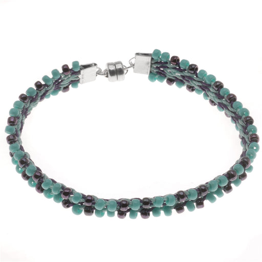 Beaded Kumihimo Flat Braid Bracelet