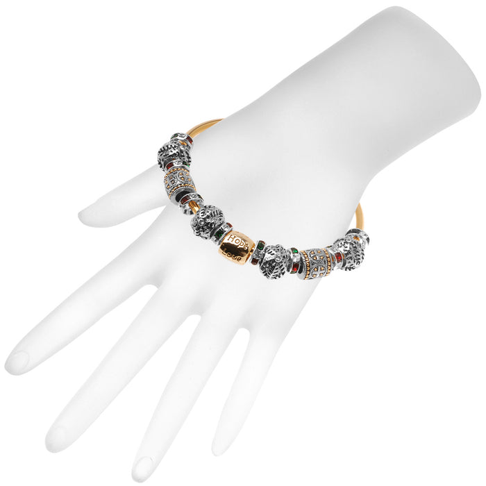 Retired - Peace and Joy European Style Bangle Bracelet