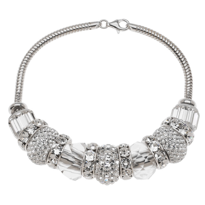 Retired - European Style Austrian Crystal April Birthstone Bracelet